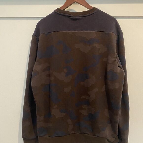 3.1 Phillip Lim X Target Sweatshirt Men Large Blue Brown Camo Pullover Designer - Picture 7 of 12